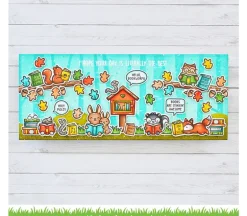 Lawn Fawn Stamp – Little Woodland Library Addon