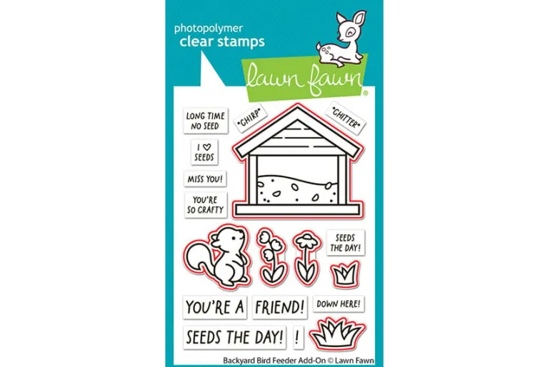 Lawn Fawn Stamps Backyard Bird Feeder Add-On