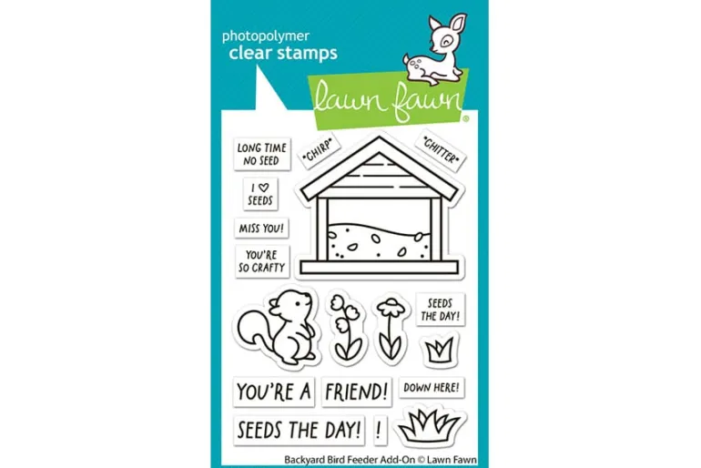 Lawn Fawn Stamps Backyard Bird Feeder Add-On