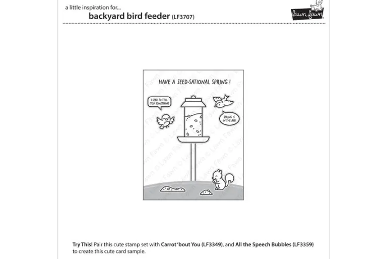 Lawn Fawn Stamps Backyard Bird Feeder