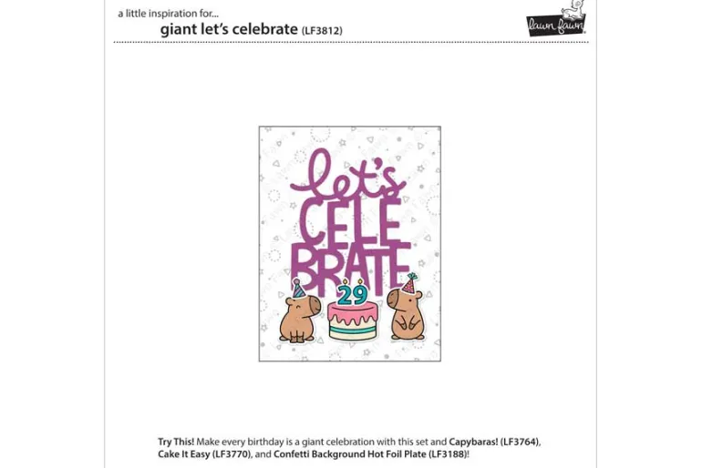 Lawn Fawn Stamp Set – Henry’s Build-A-Sentiment: Birthday