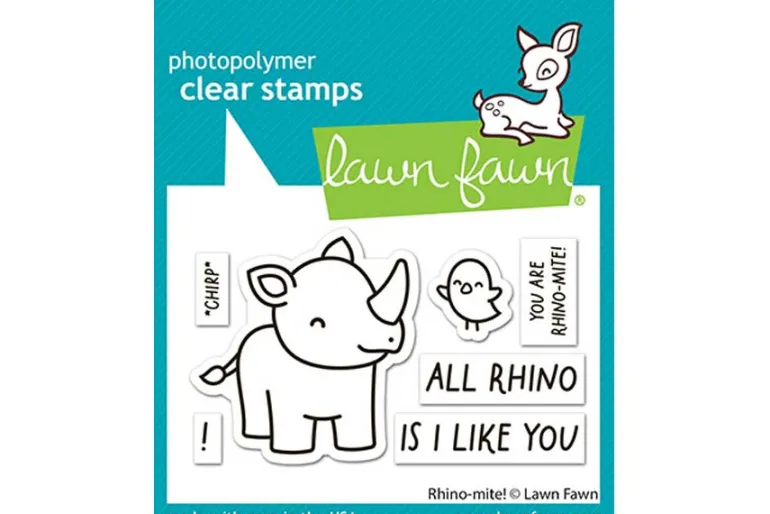 Lawn Fawn Stamp Set – Rhino-Mite!