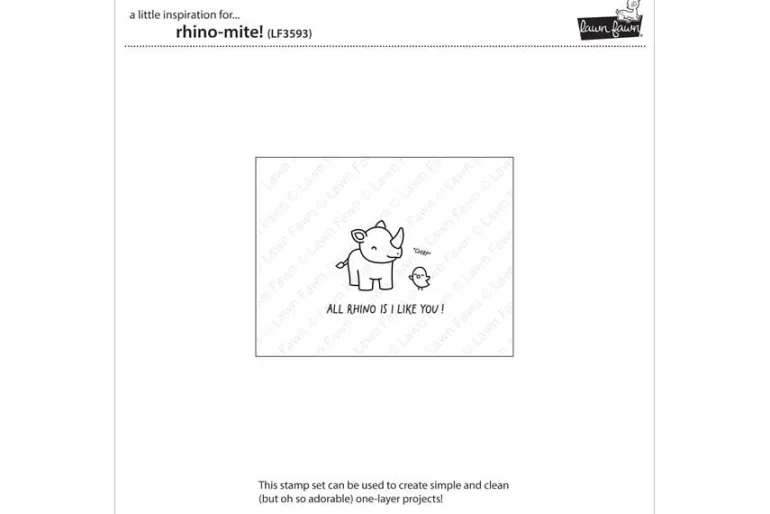 Lawn Fawn Stamp Set – Rhino-Mite!