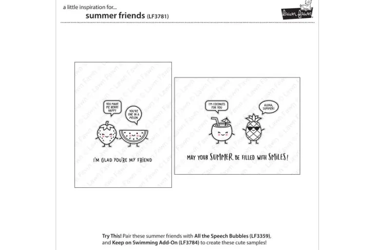Lawn Fawn Stamp Set – Summer Friends