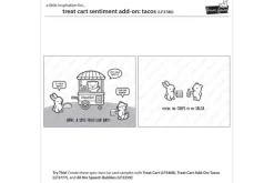 Lawn Fawn Stamp Set – Treat Cart Tacos Sentiment Add-On
