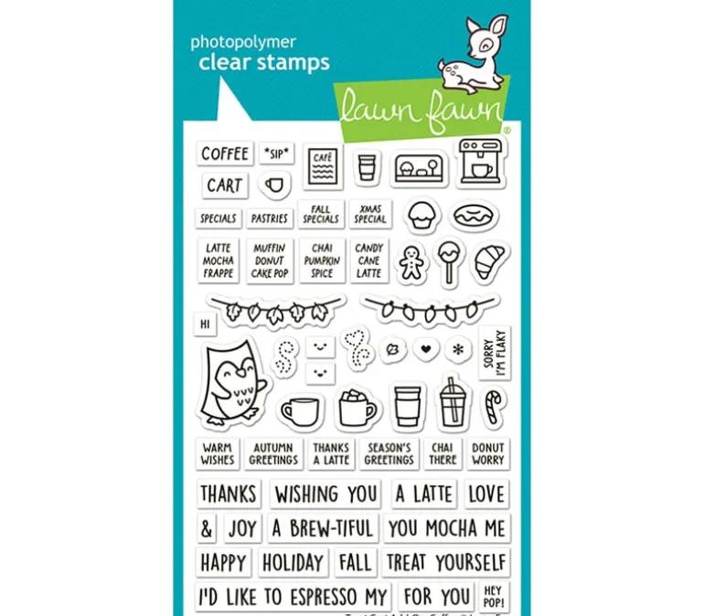 Lawn Fawn Stamp Set – Treat Cart Tacos Sentiment Add-On