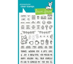 Lawn Fawn Stamp Set – Treat Cart Coffee Add-On