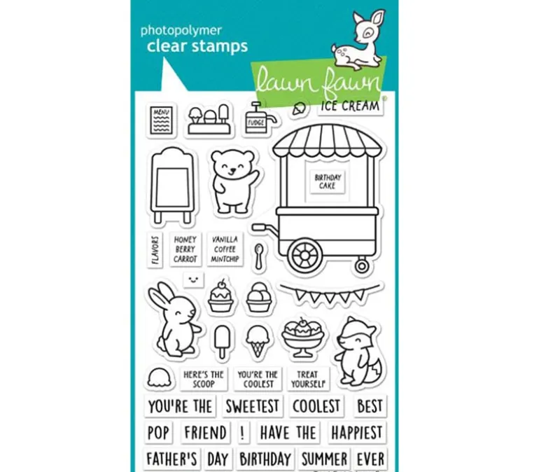 Lawn Fawn Stamp Set – Treat Cart Coffee Add-On