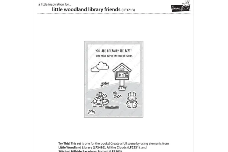 Lawn Fawn Stamps Little Woodland Library Friends