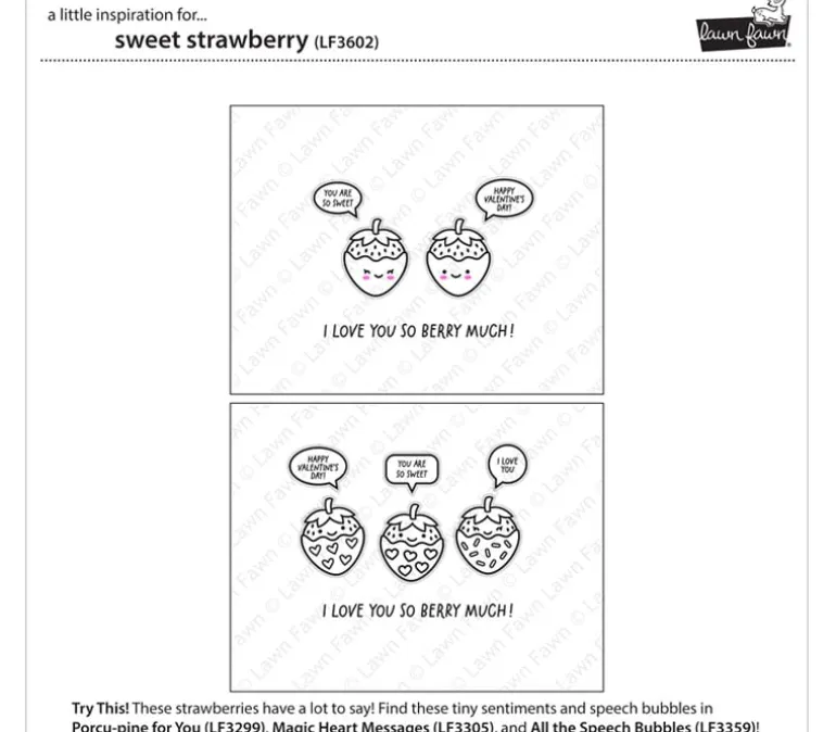 Lawn Fawn Stamp – Sweet Strawberry
