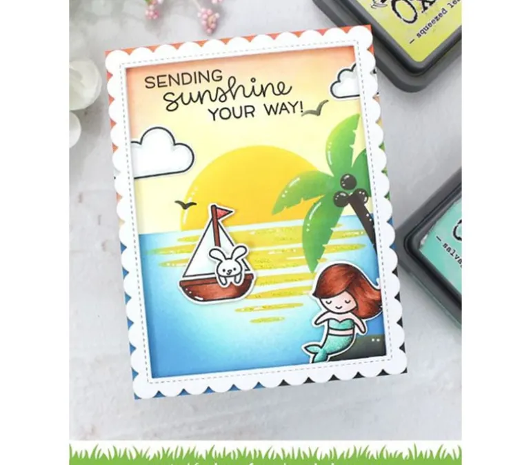 Lawn Fawn Stencils – Beach Sunset