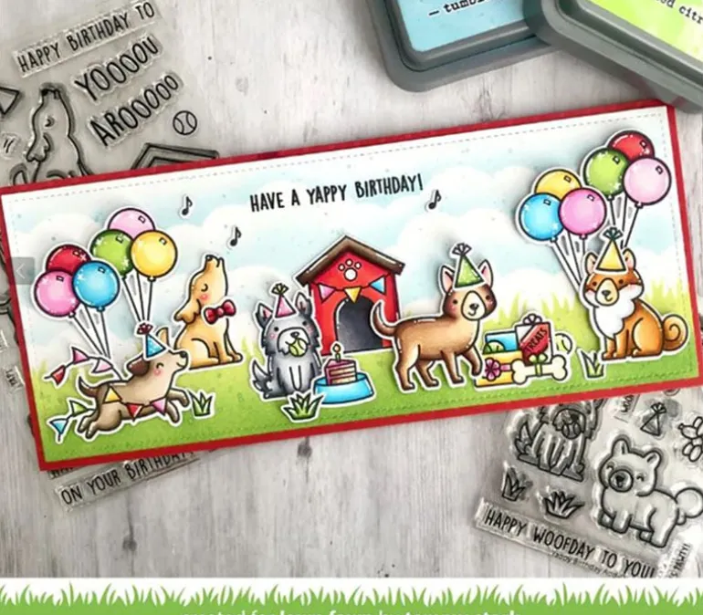 Lawn Fawn Stencil – Slimline Grassy