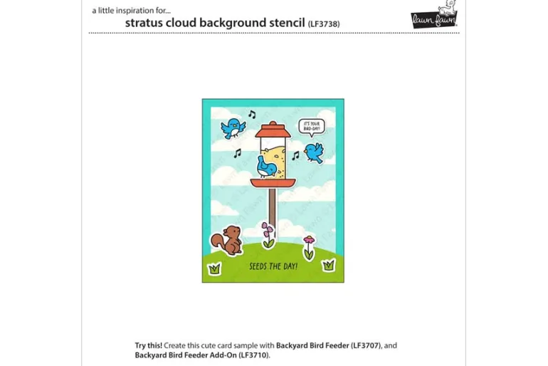 Lawn Fawn Stencils Stratus Cloud Background