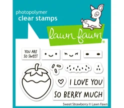 Lawn Fawn Stencil – Strawberry Fields Background