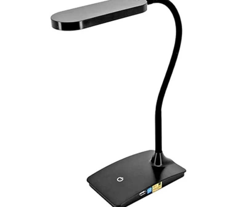 LED Desk Lamp – Black – USB Charging Port