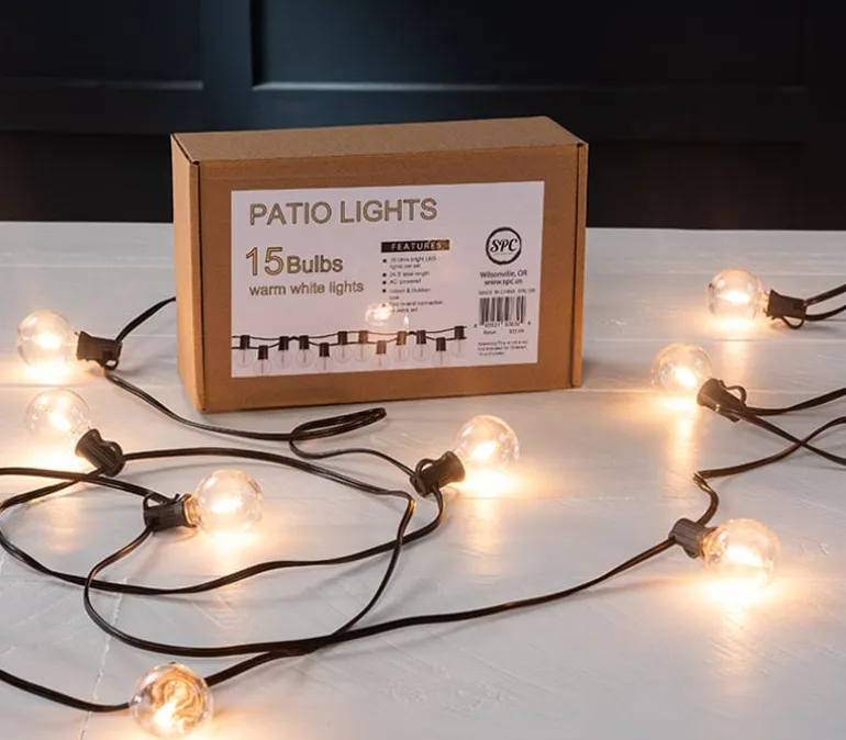 LED Patio Lights – Warm White – 15 Count