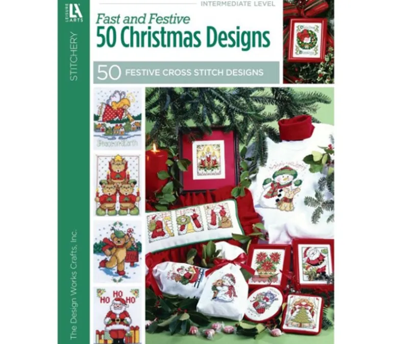 Leisure Arts Fast & Festive 50 Christmas Cross Stitch Designs