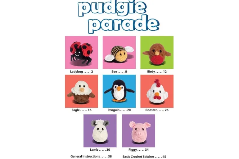 Leisure Arts Pudgie Parade Crochet Book