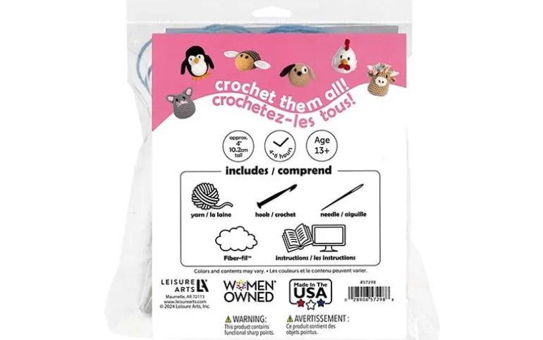 Leisure Arts Pudgies Crochet Kit – Tan Highland Cow