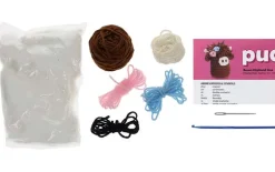 Leisure Arts Pudgies Crochet Kit – Brown Highland Cow