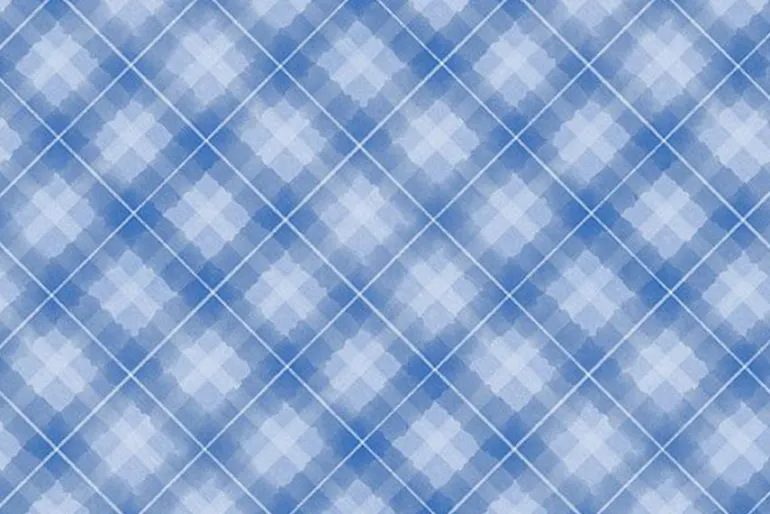 Let it Snow-man Plaid Medium Blue