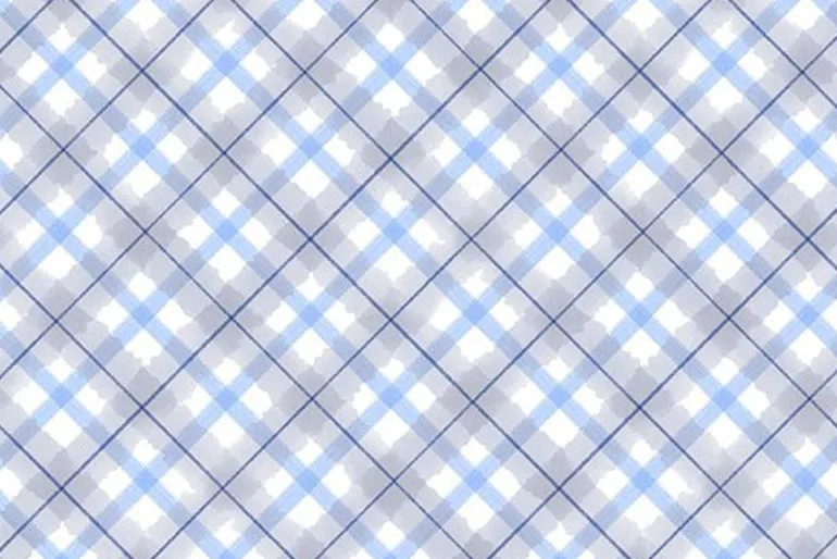 Let it Snow-man Plaid Medium Blue