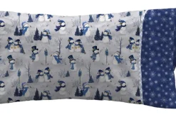 Let it Snow-man Scenic Snowmen on Light Blue
