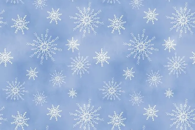 Let it Snow-man Snowflakes on Light Blue