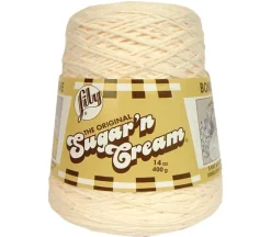 Lily Sugar’n Cream Yarn – 14-ounce Cone – Soft Ecru