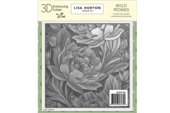 Lisa Horton Crafts Magnolia Corner 6″ x 6″ 3D Embossing Folder