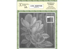 Lisa Horton Crafts Magnolia Corner 6″ x 6″ 3D Embossing Folder