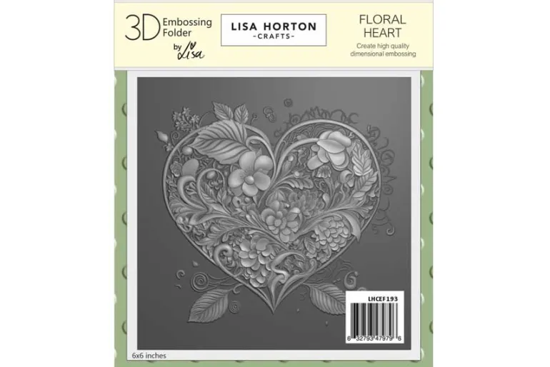 Lisa Horton Crafts Spiral Leaf 6″ x 6″ 3D Embossing Folder
