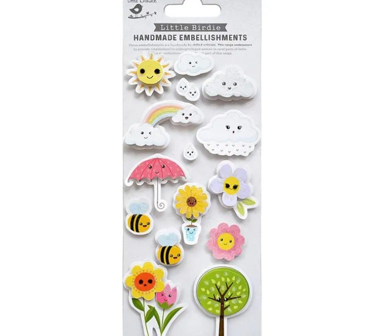 Little Birdie Watercolor Embellishment – Sunshine N Clouds