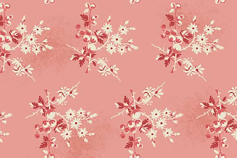Little Sweetheart Lavender on Scarlet
