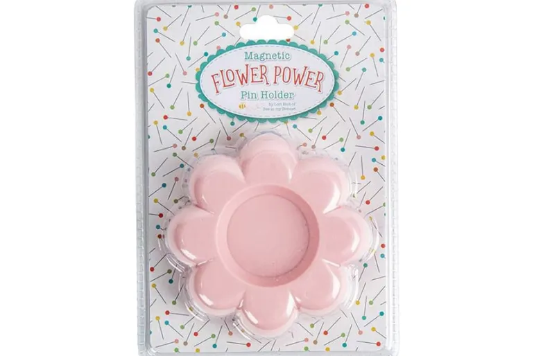 Lori Holt Flower Power Magnetic Pin Holder – Pink Frosting