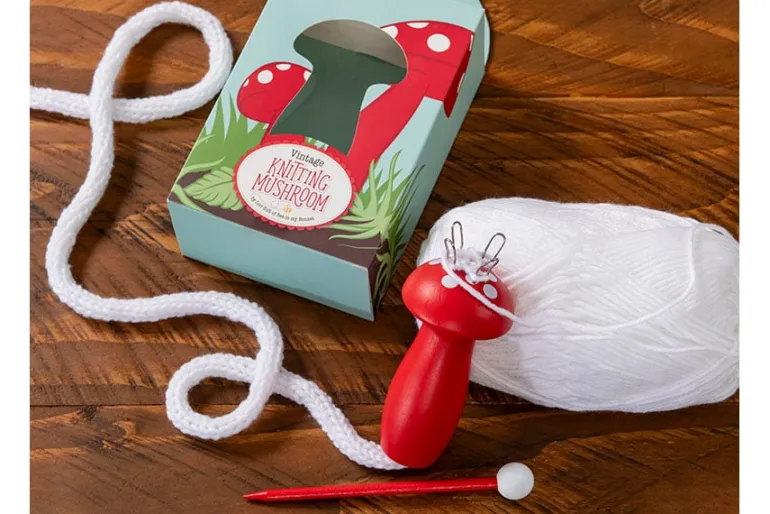 Lori Holt Vintage Knitting Mushroom with Needle