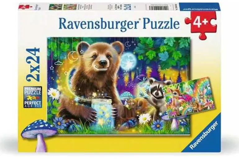 Lovable Woodland Friends – Two 24 XL Piece Puzzle Set