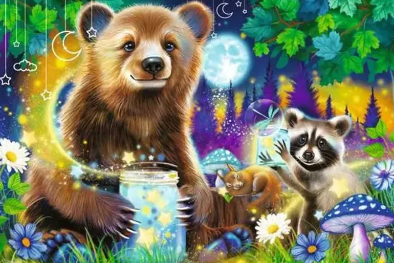 Lovable Woodland Friends – Two 24 XL Piece Puzzle Set