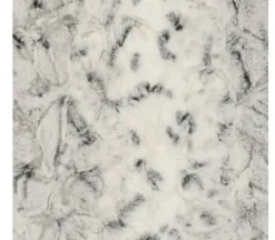 Luxe Snowy Owl Faux Fur Cuddle in Alloy Grey
