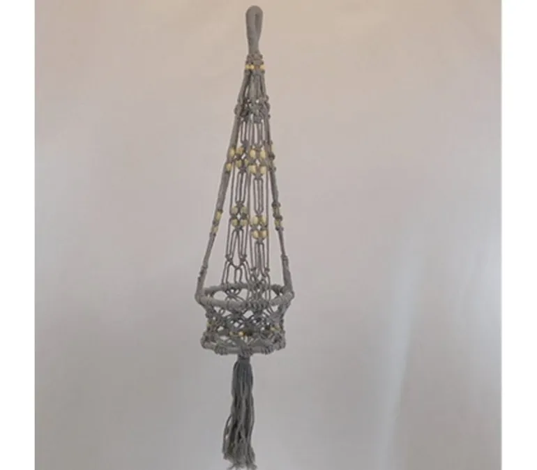 Macrame Plant Hanger – Grey