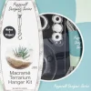 Macrame Terrarium Glass Pot Hanger Kit Gray PSD03