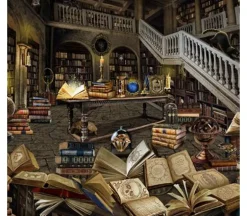 Magical Haunted Library Multicolor
