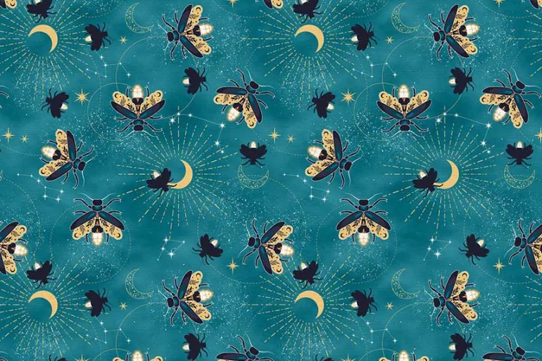 Magical Night Firefly Toss on Teal