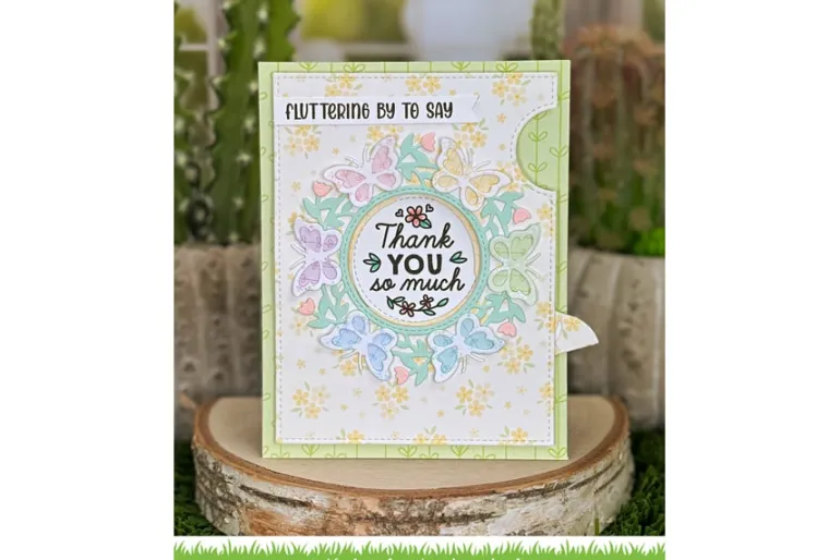 Magic Iris Butterfly Wreath Add-On Dies