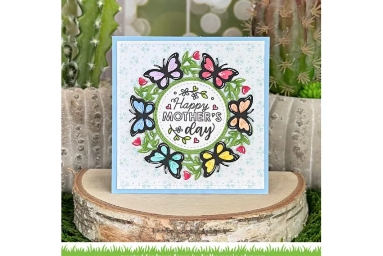 Magic Iris Butterfly Wreath Add-On Dies