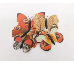 Magnetic Butterflies – Mixed Sizes – 12 Pieces per Set – Assorted Color Combos – Color Shipped is Randomly Picked