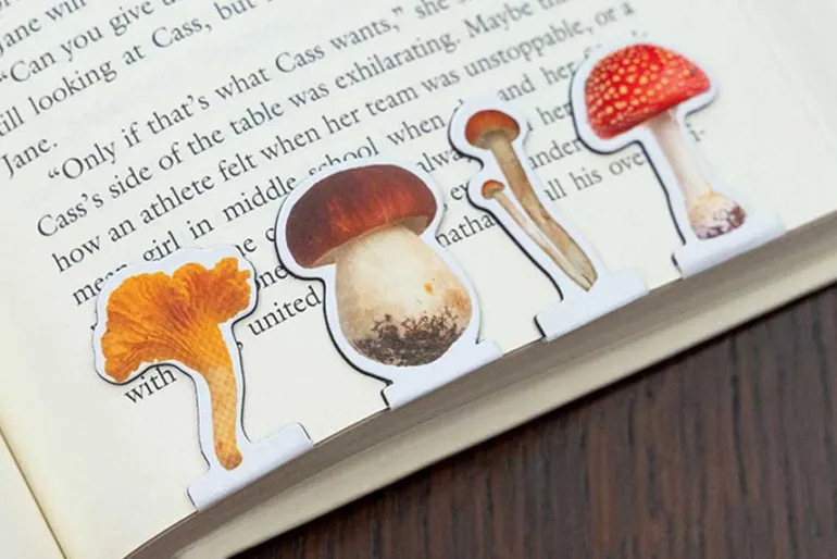 Magnetic Mushroom Bookmark Set