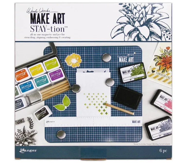 Make Art Stay-Tion – 12″ Magnetic Crafting Work Surface