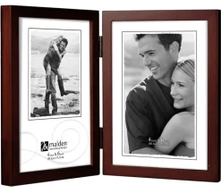 Malden Wood Picture Frame – Walnut Double Vertical (view sizes)