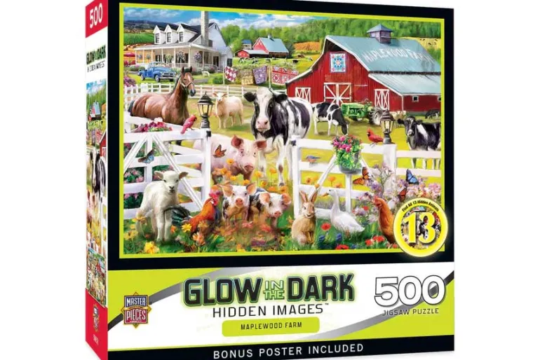 Maplewood Farm – 500 Piece Glow-in-the-Dark Puzzle